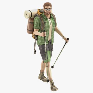 Male Hiker Animated HQ Editorial License