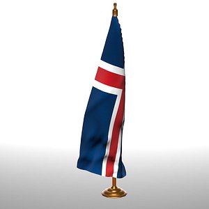 ICELAND  table flag t 3D