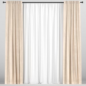 tulle curtain 3D model