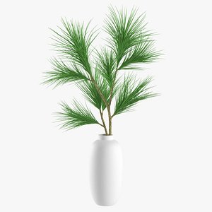 Long needle pine branch 3D model