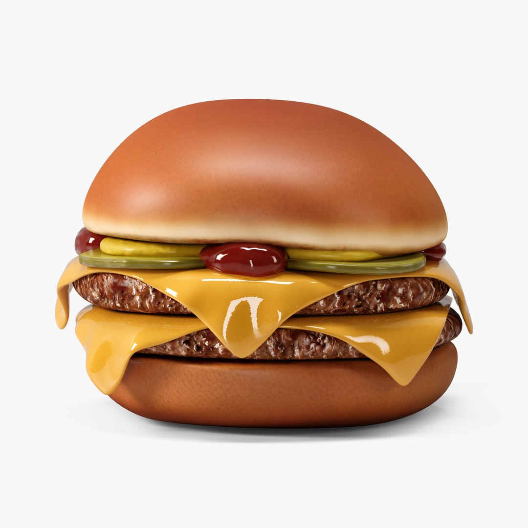 3D Model Double Cheeseburger - TurboSquid 2350041