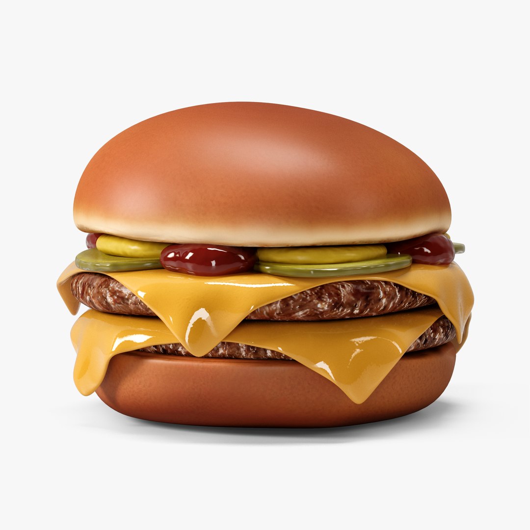 3D Model Double Cheeseburger - TurboSquid 2350041
