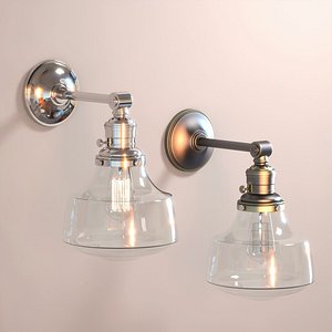 3D model lamp glass sconce classic