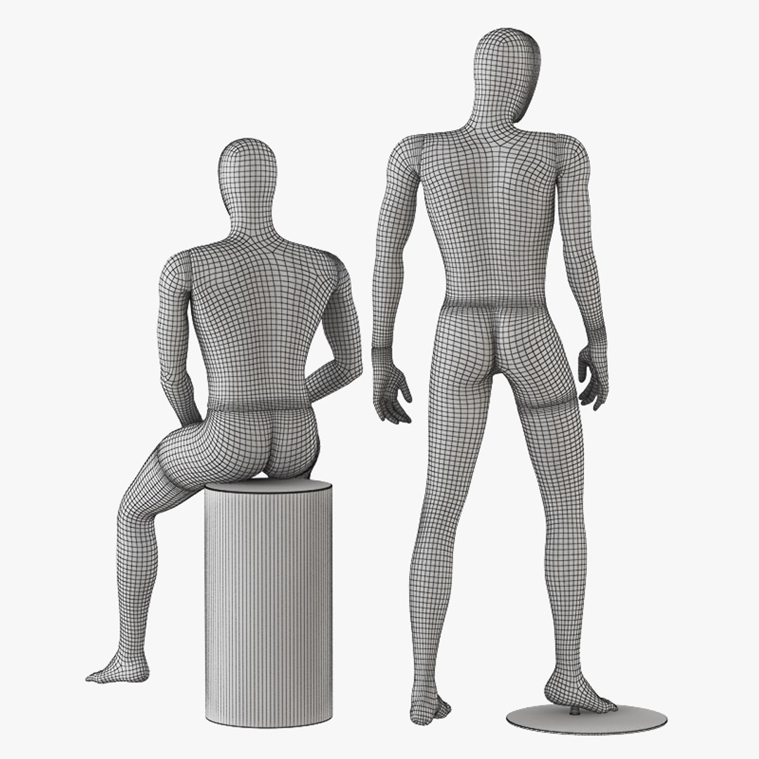 Abstract Male Mannequin Gold Model TurboSquid 1362906