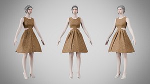 Dress 33 Bronze Weave Texture