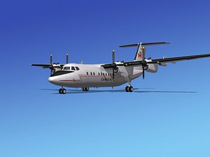 dhc-7-200 passenger freight 3d 3ds