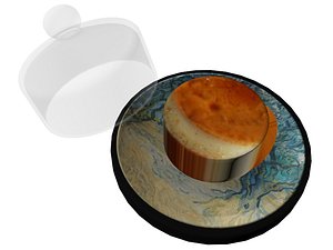 3D caramel pudding model