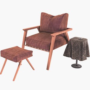 3D chair furniture armchair model