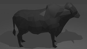 brahman cow rigged 3D
