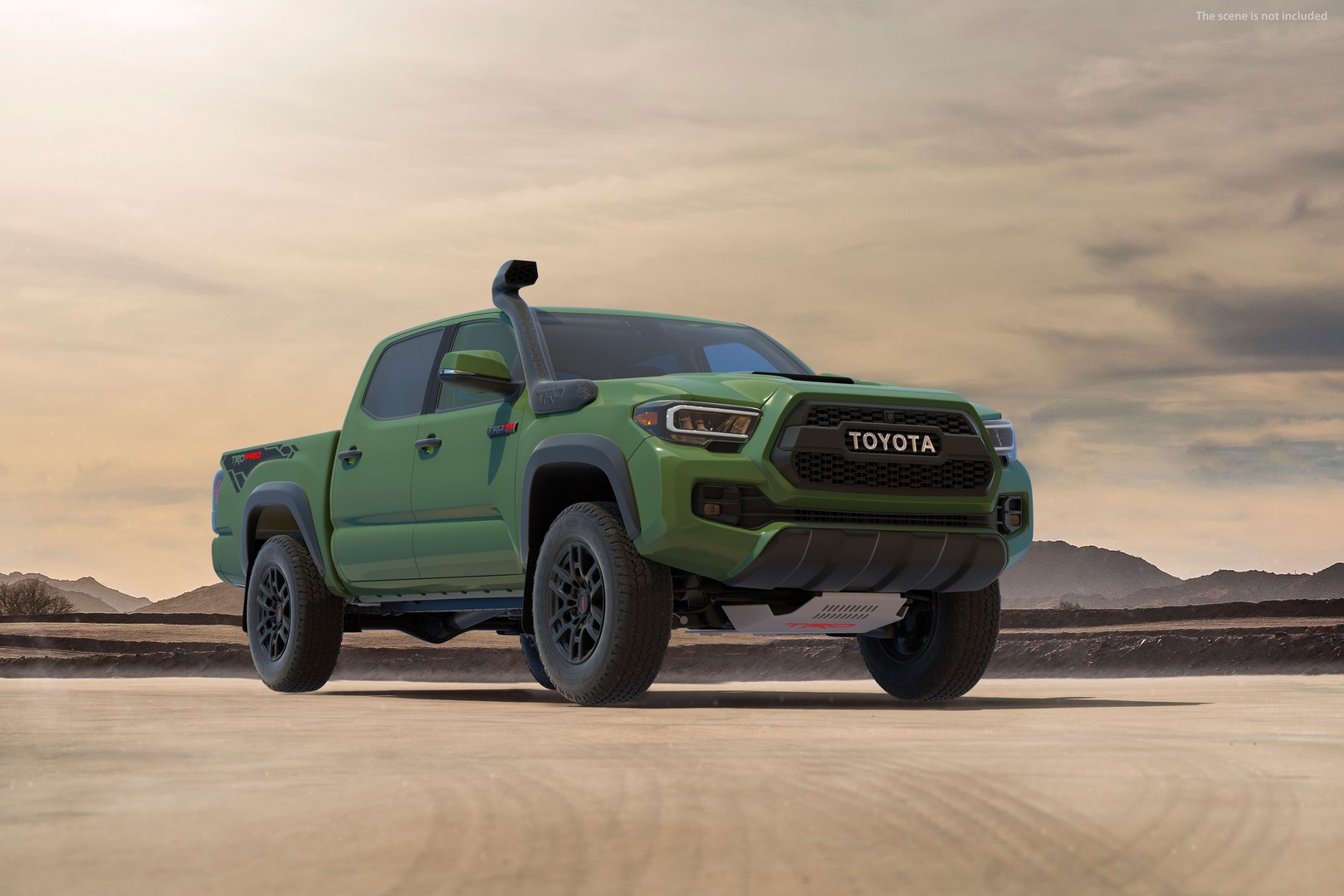 Toyota Tacoma TRD Pro Army Green 2021 Simple Interior 3D - TurboSquid ...