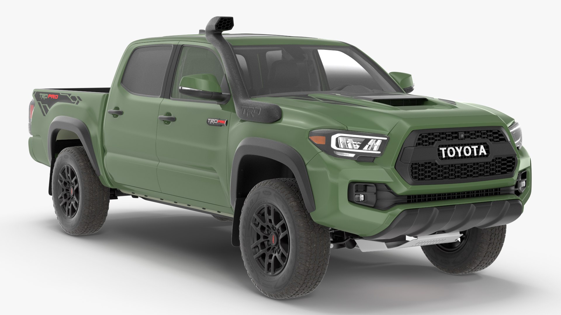 Toyota Tacoma TRD Pro Army Green 2021 Simple Interior 3D - TurboSquid ...