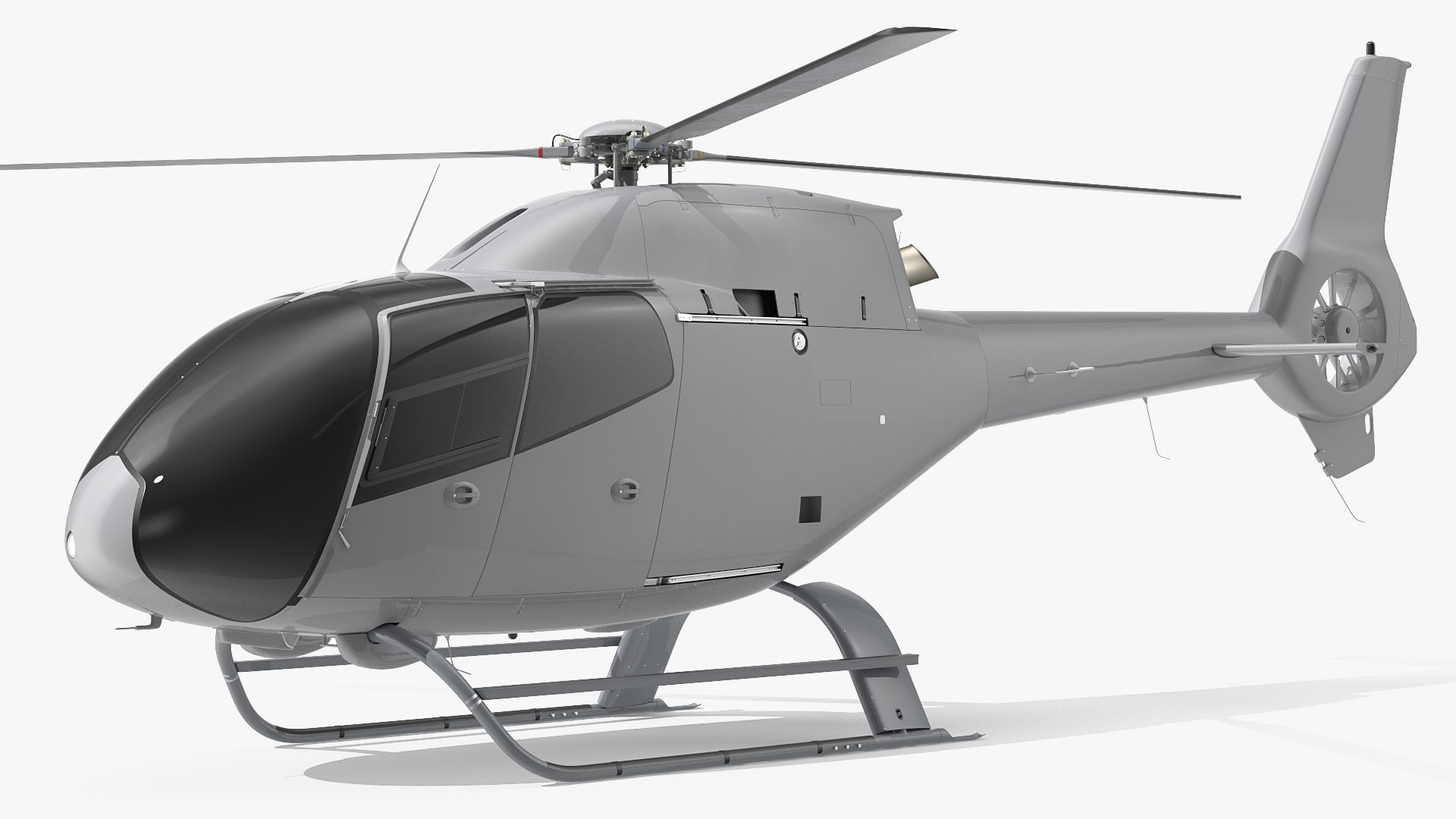 Lightweight Helicopter Simple Interior 3D model preview