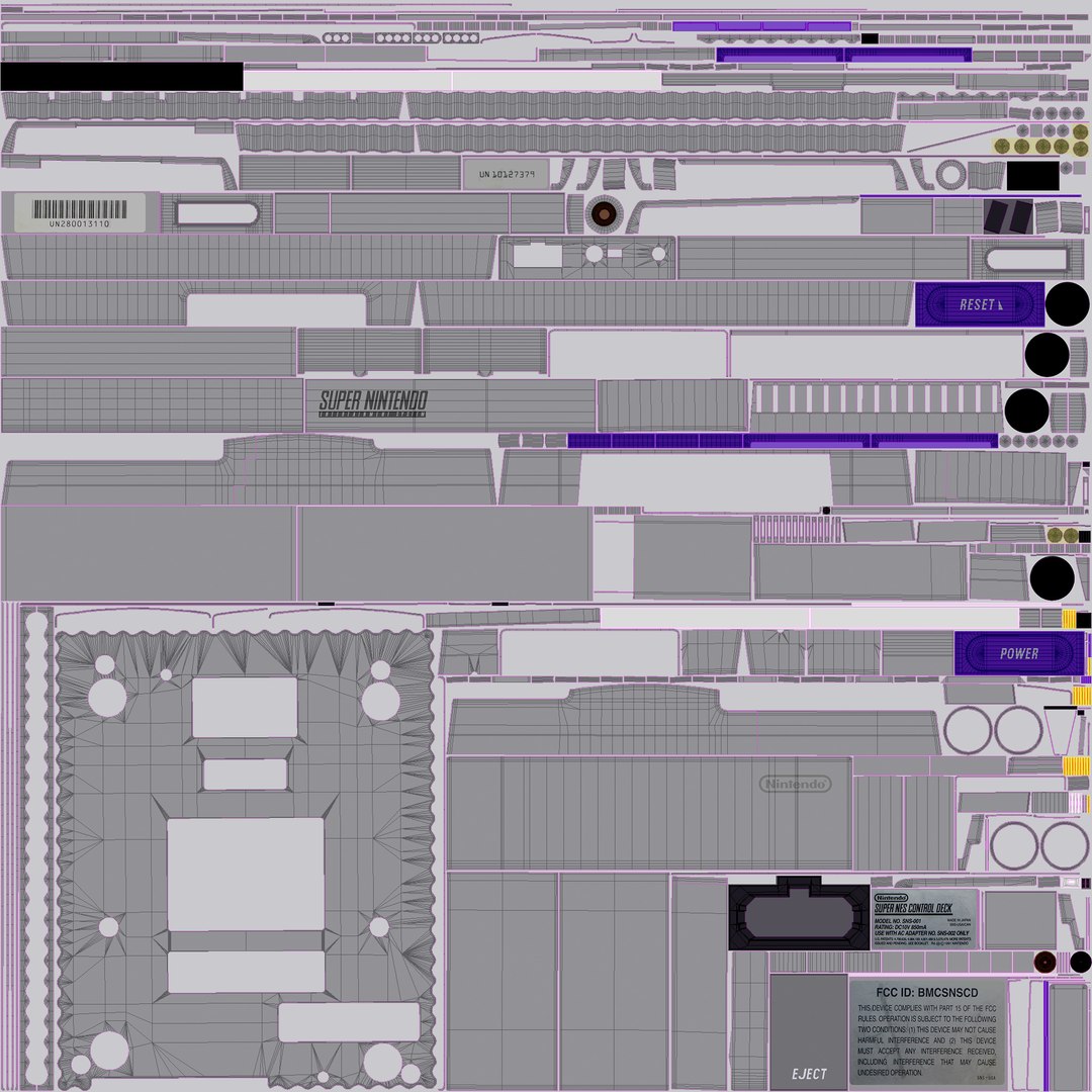 Super Nintendo Snes Model - TurboSquid 1271420