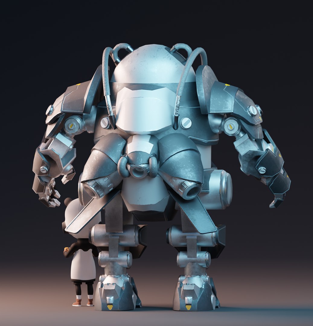 Robot Panda And Panda Kid Character 3D Model - TurboSquid 2144222