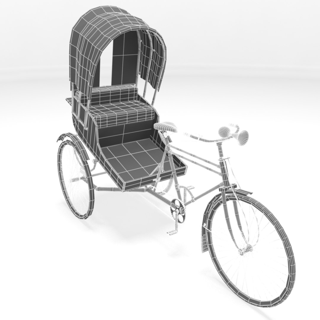 3d model cycle rickshaw
