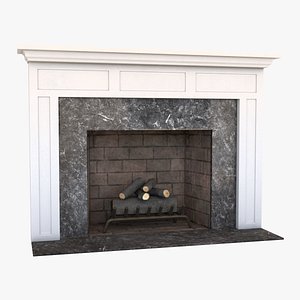 fireplace mantel grate 3d model