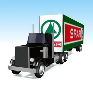 3d semi truck