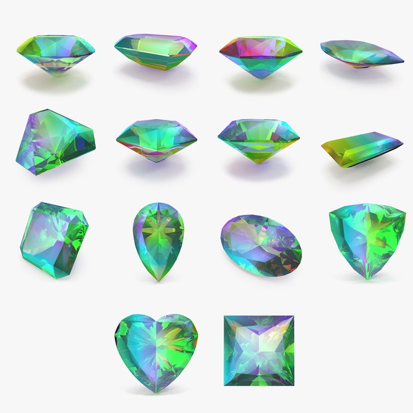 3D Mystic Topaz Stone Collection