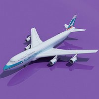 Cathay Pacific Boeing 747 3D Model