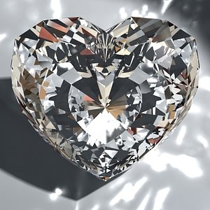 heart gemstone diamonds 3d model