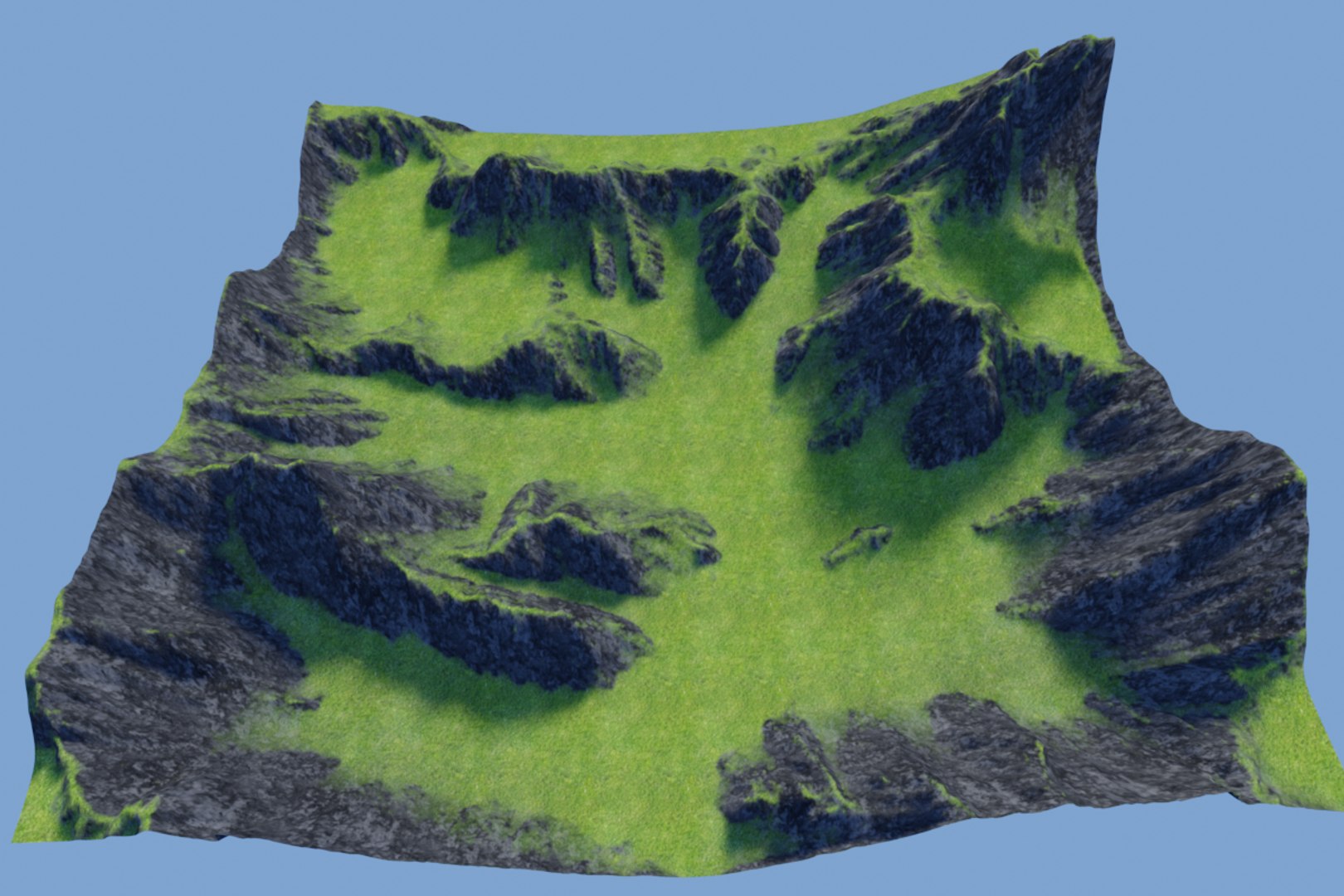 Mountain Valley Terrain 3D Model - TurboSquid 1614816