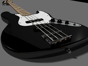 fender jazz bass guitar 3d ma