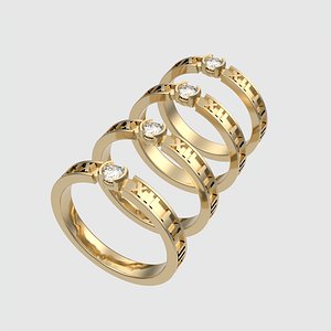 Roman Numeral Solitaire Ring JDBCo