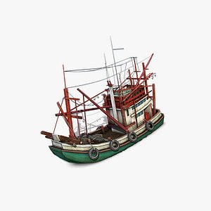 thai fishing boat 3d model