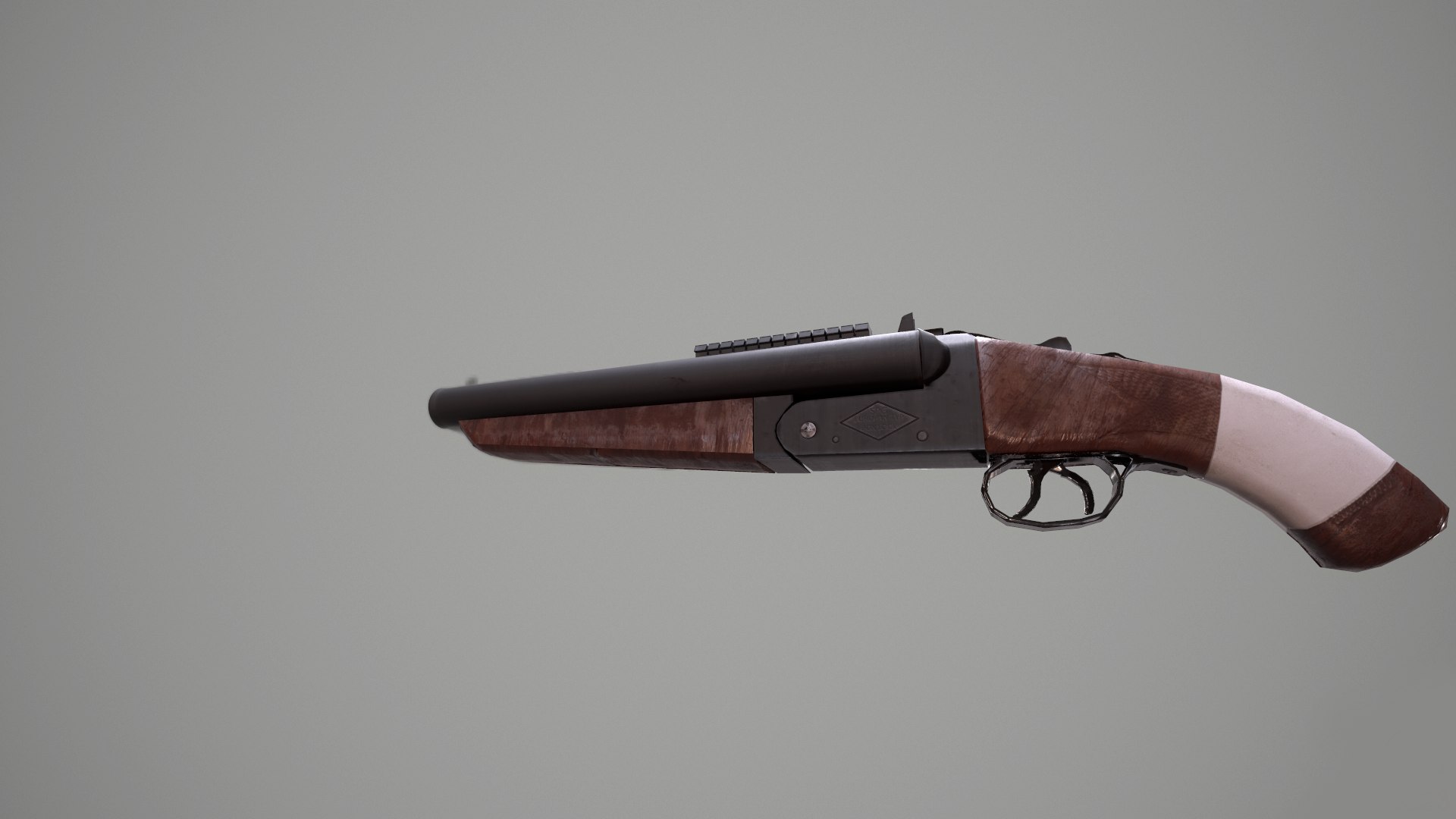 3d Model Double Barrel