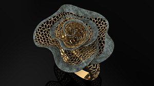 3D model gold ring