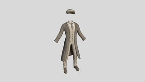 3D Gentleman Outfit 05 Light Brown - Character Design Fashion