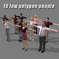 Low polygon people