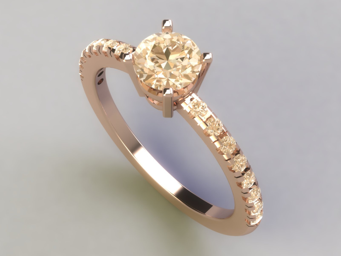 3d model solitaire ring 002