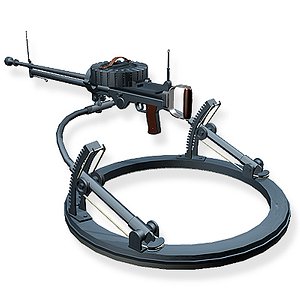 3d model lewis gun
