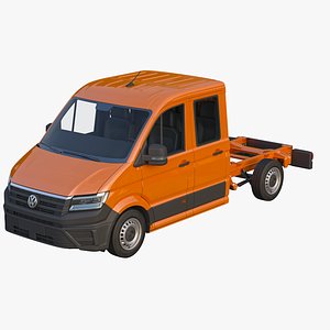 3D Volkswagen Crafter Double Cab Chassis 2017-2021