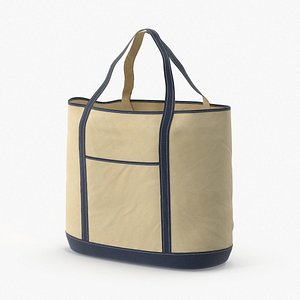 3d model of woven beach bag straps