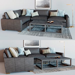 maxwell modular leather corner 3D model