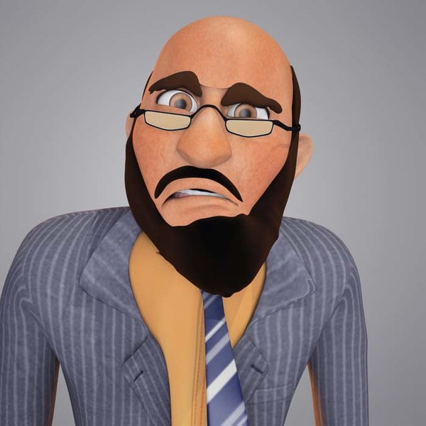 cartoon egypt man character 3d model