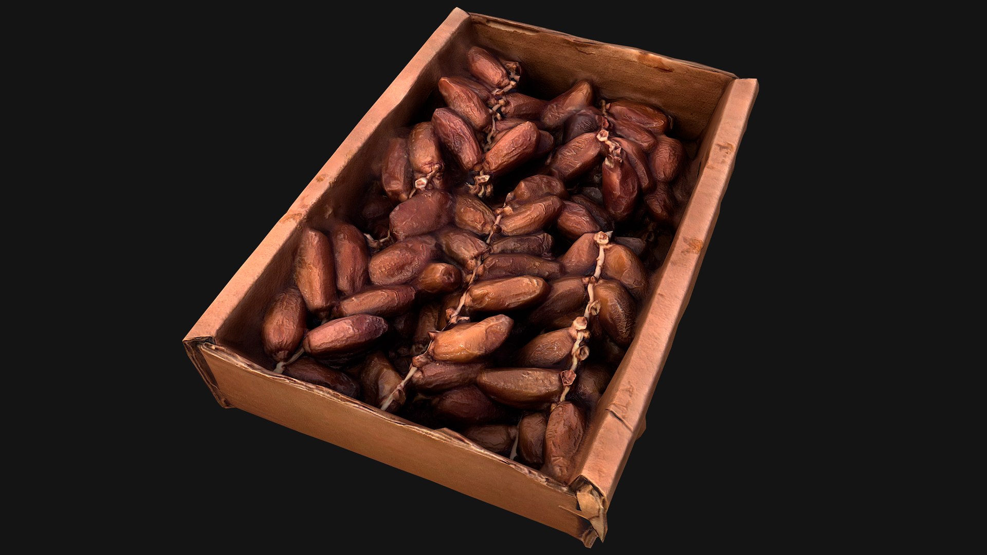 3D Dates Box Dried Fruits - TurboSquid 2208871