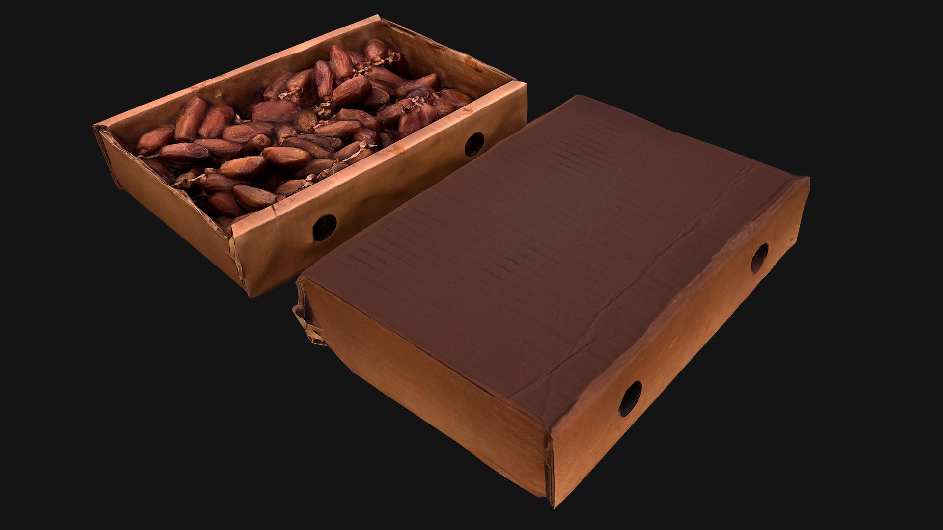 3D Dates Box Dried Fruits - TurboSquid 2208871