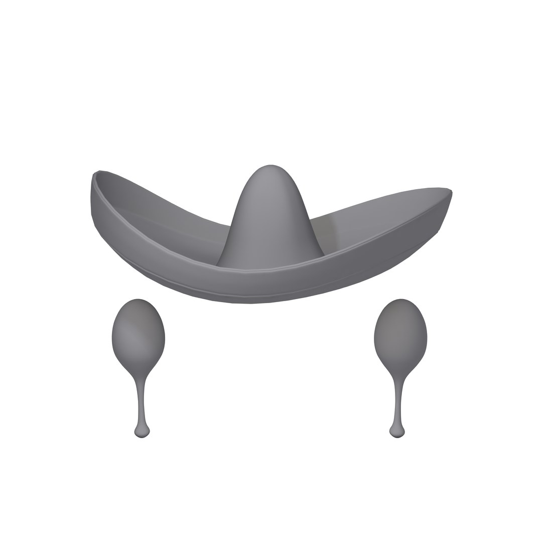 3D sombrero maracas cartoon https://p.turbosquid.com/ts-thumb/C8/HaBdil/hG/11/jpg/1611326442/1920x1080/fit_q87/3642f3bdd763e23ef02793f926607584e6a32198/11.jpg