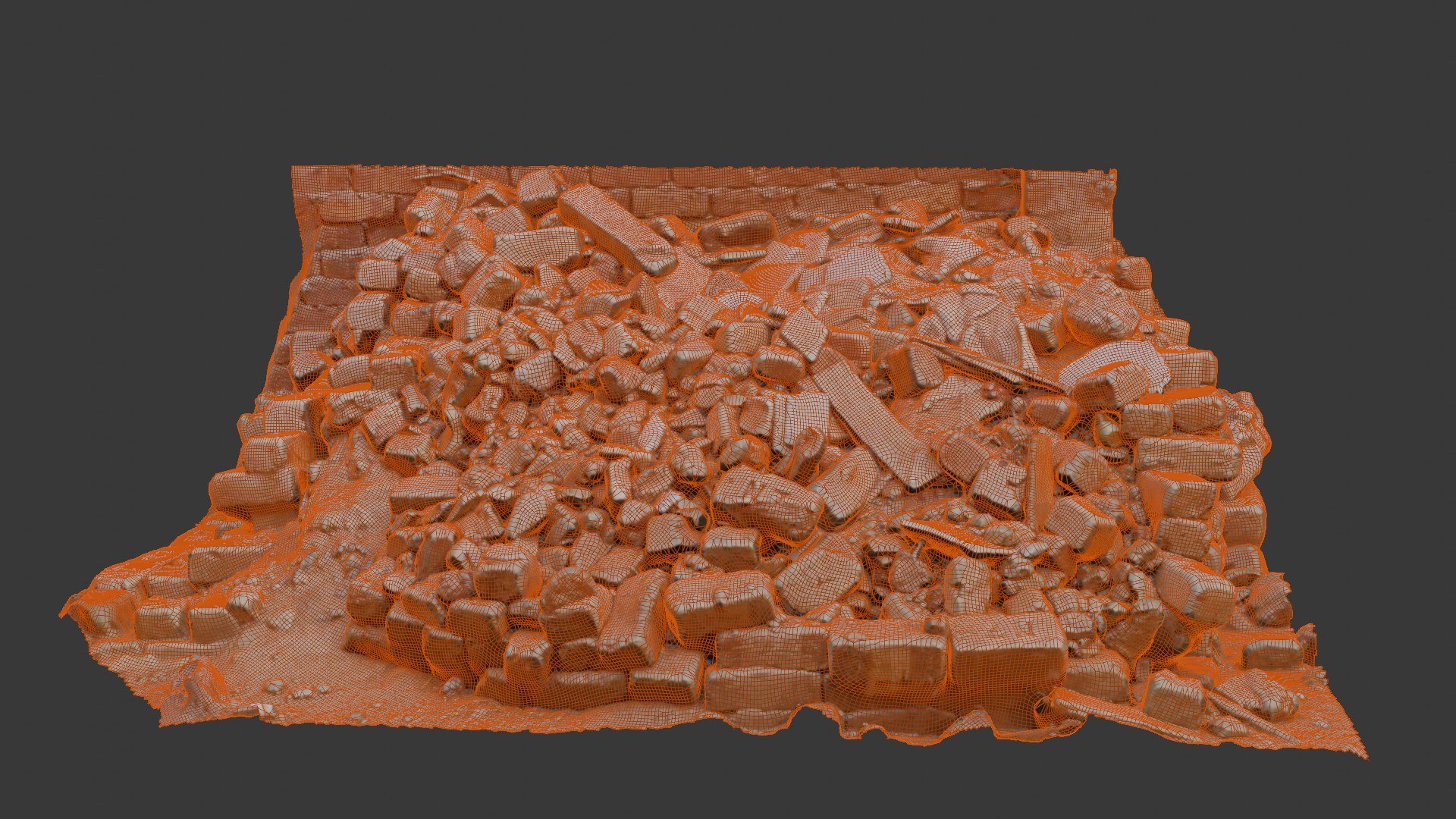 Realistic Brick Rubble Pile 3D Scan 3D - TurboSquid 2422692