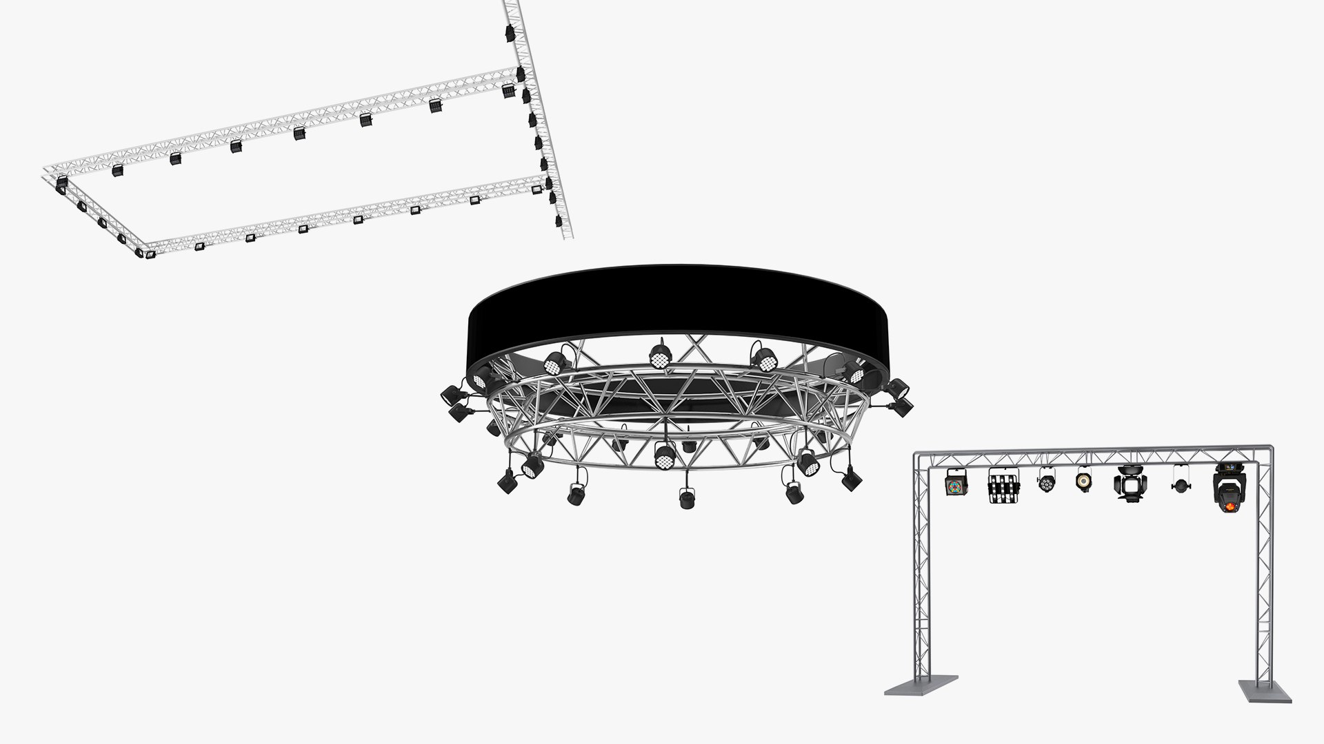 3D Model Show Lights Systems Collection - TurboSquid 2202127