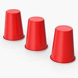 Ball Guessing Cup Game 3D model