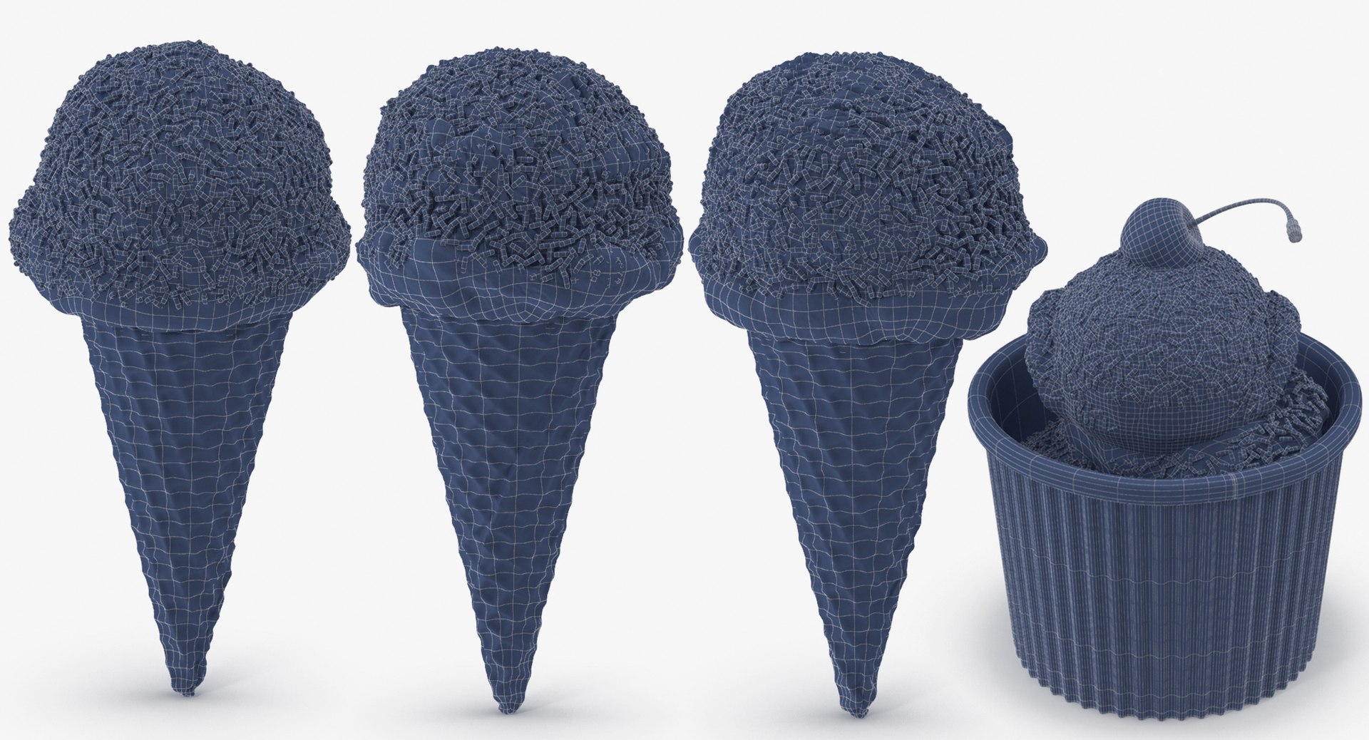 3D ice cream - cones model https://p.turbosquid.com/ts-thumb/C8/YRVRE0/QYOrEDSx/ice_cream_collection_group_wireframe_03/jpg/1578996950/1920x1080/fit_q87/9e0cde76e957b4fc3aef712931d263e852a6f658/ice_cream_collection_group_wireframe_03.jpg