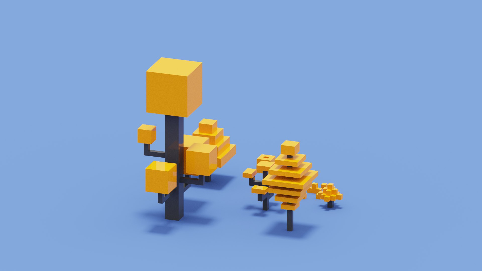 Isometric 3d Autumn Tree Set 3D Model - TurboSquid 1977137