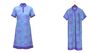 3D shirt dress multiple model
