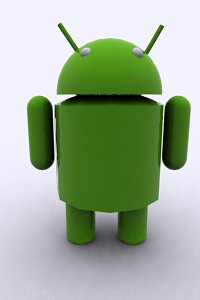 3d model green robot android google