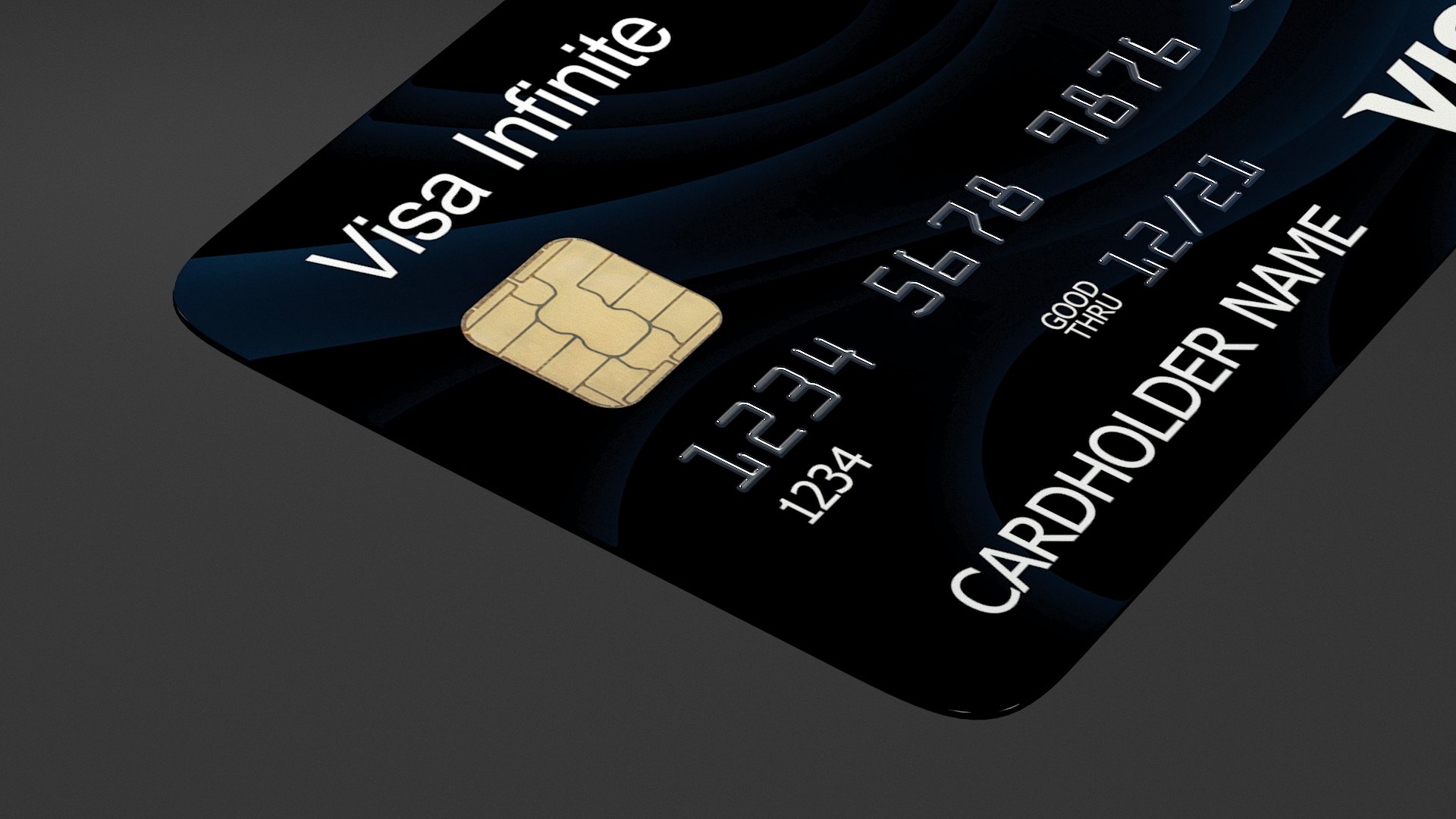 Visa Infinite Credit Card Model TurboSquid 2046423   Visainfinitecreditcard3dmodel005 