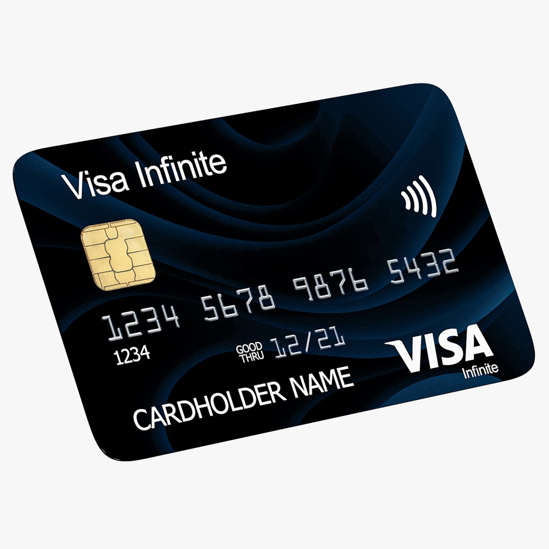 Visa Infinite Credit Card model TurboSquid 2046423